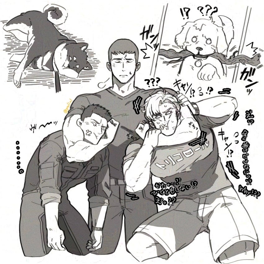 ao isami, lewis smith, and ryuji satake (yuuki bakuhatsu bang bravern) drawn by pmlial