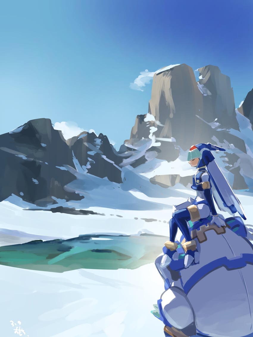 fairy leviathan and poler kamrous (mega man and 2 more) drawn by omochi_(mochi_skymega)
