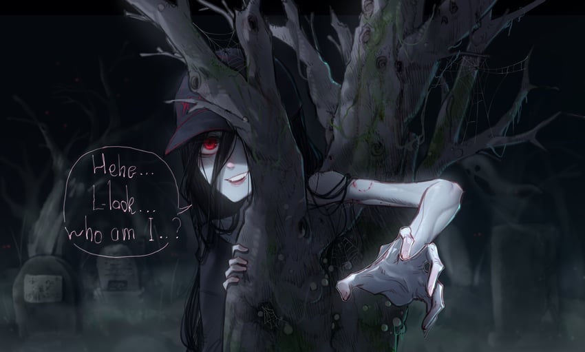 bone waifu and curse-rotted greatwood (original and 2 more) drawn by popopoka