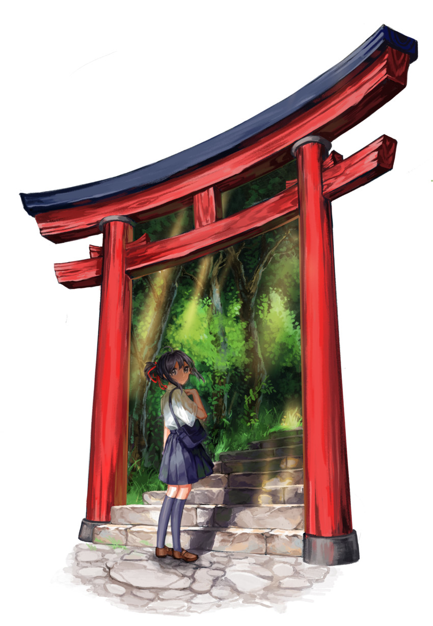 miyamizu mitsuha (kimi no na wa.) drawn by o-hikaku