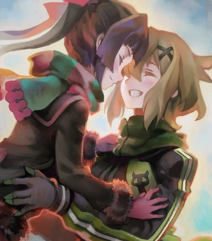 akatsuki kirika and tsukuyomi shirabe (senki zesshou symphogear) drawn by visqi
