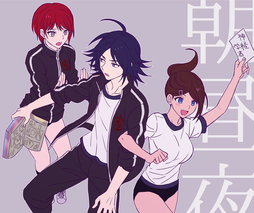 koizumi mahiru, asahina aoi, and matsuda yasuke (danganronpa and 2 more) drawn by okuragon