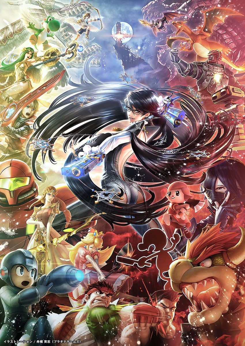 princess zelda, princess peach, samus aran, lucina, rosalina, and 16 more (pokemon and 22 more) drawn by funahashi_eiji