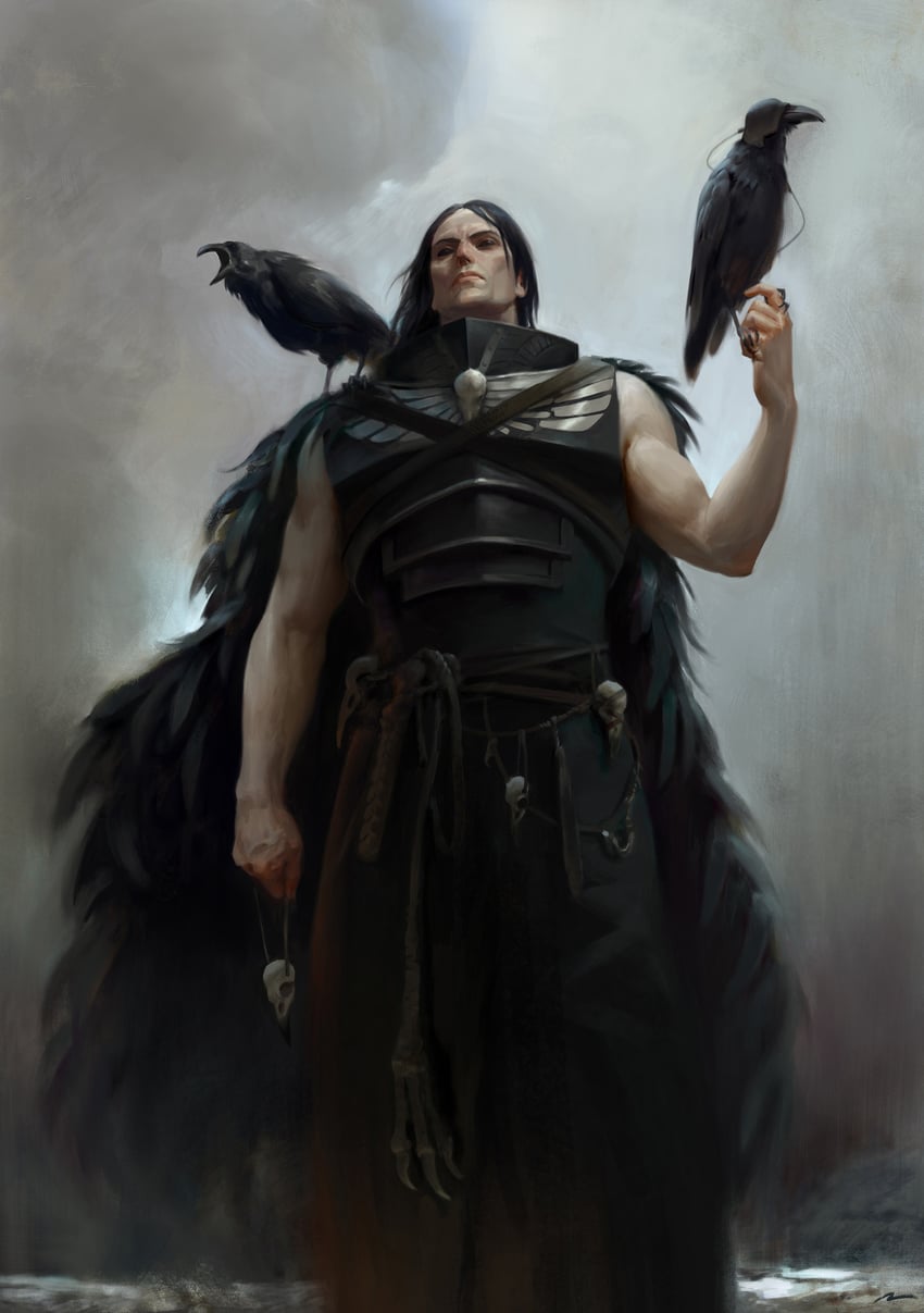 corvus corax (warhammer 40k) drawn by oruam