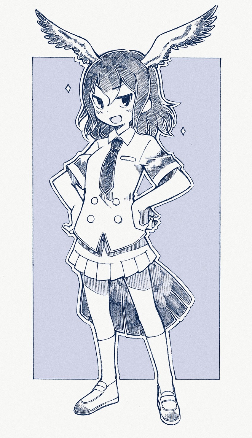 northern goshawk (kemono friends and 1 more) drawn by enoki_art
