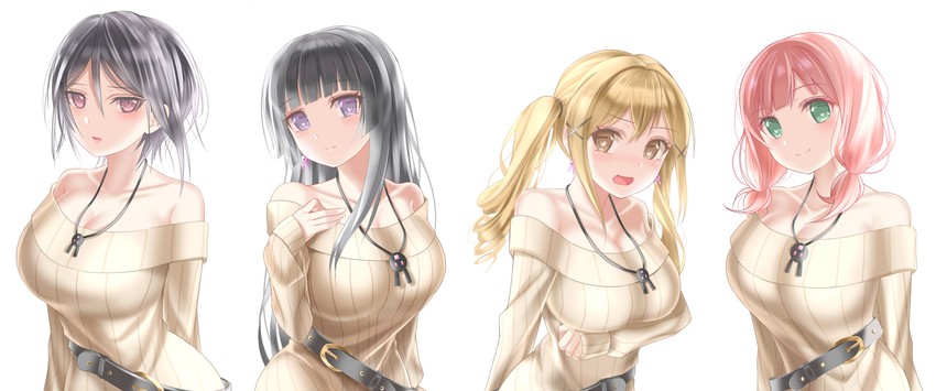 imai lisa, uehara himari, ichigaya arisa, shirokane rinko, and yashio rui (bang dream!) drawn by totoshion