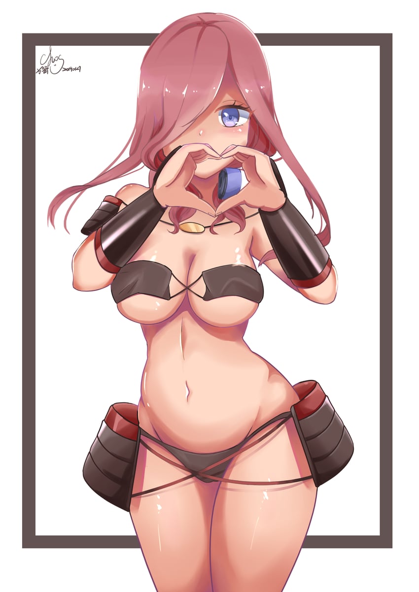 nakano miku and murakumo (go-toubun no hanayome and 1 more) drawn by clever_lion