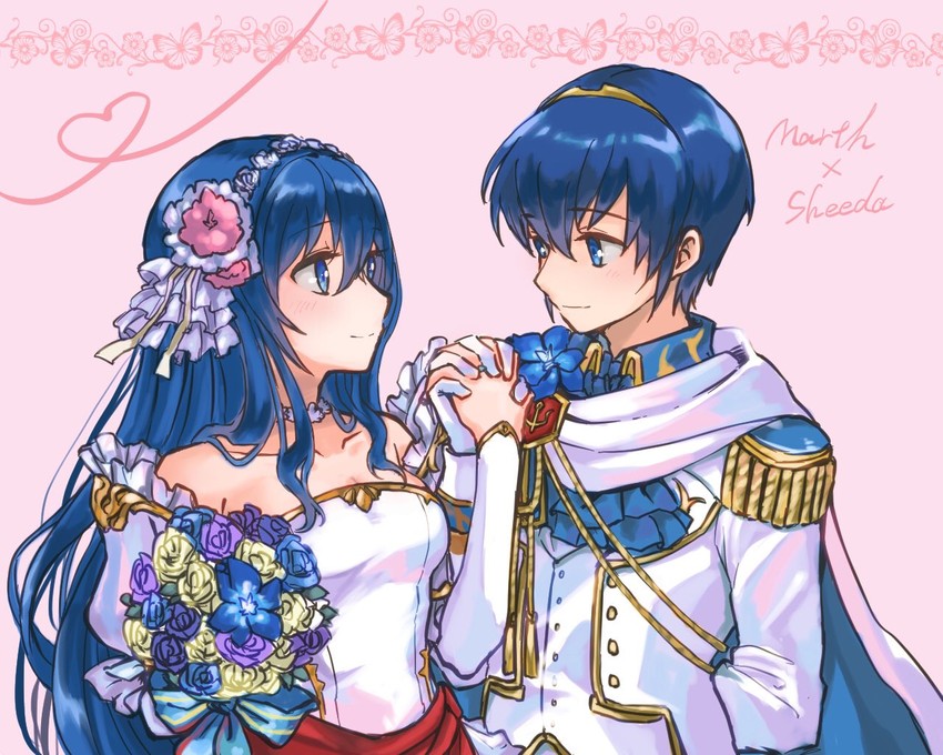 marth and caeda (fire emblem and 1 more) drawn by kumakosion
