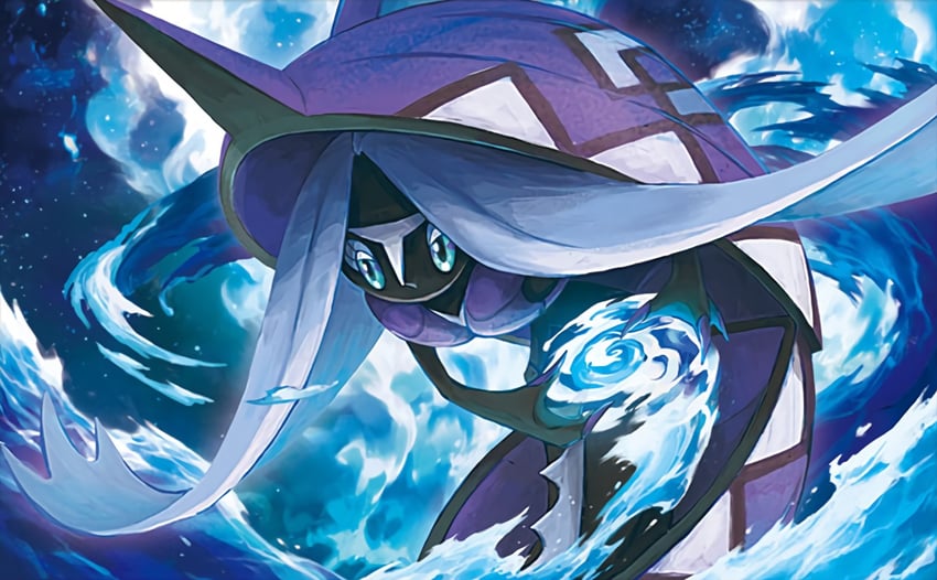 tapu fini (pokemon and 1 more) drawn by hasuno_(poketcg)