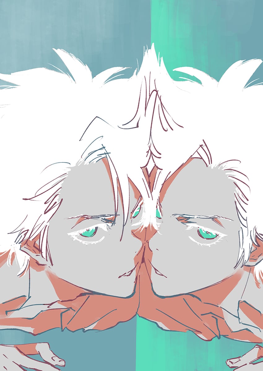 hitsugaya toushirou (bleach and 1 more) drawn by kubo_tite