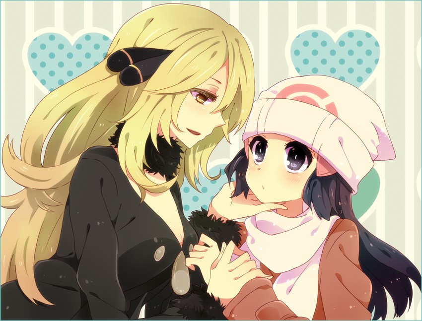 dawn and cynthia (pokemon and 2 more) drawn by nicole_(usako)