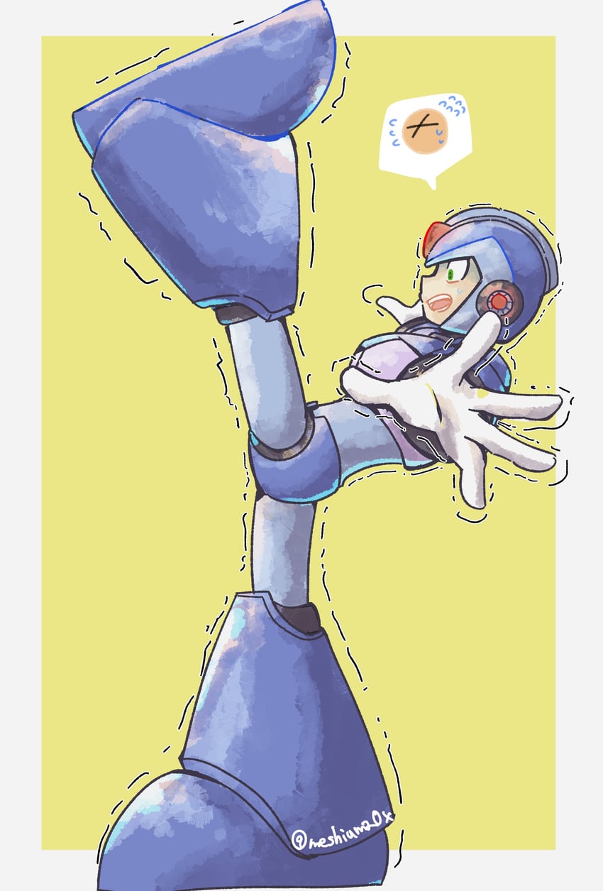 x (mega man and 1 more) drawn by meshiuma0x