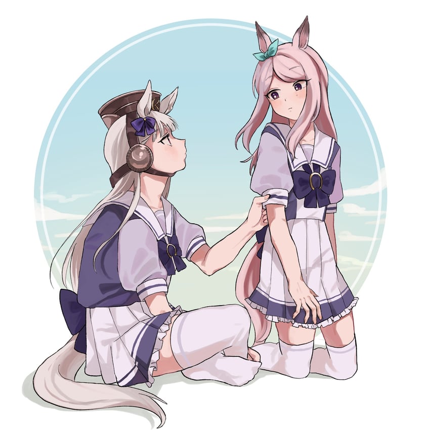 gold ship and mejiro mcqueen (umamusume) drawn by yuta_uma9