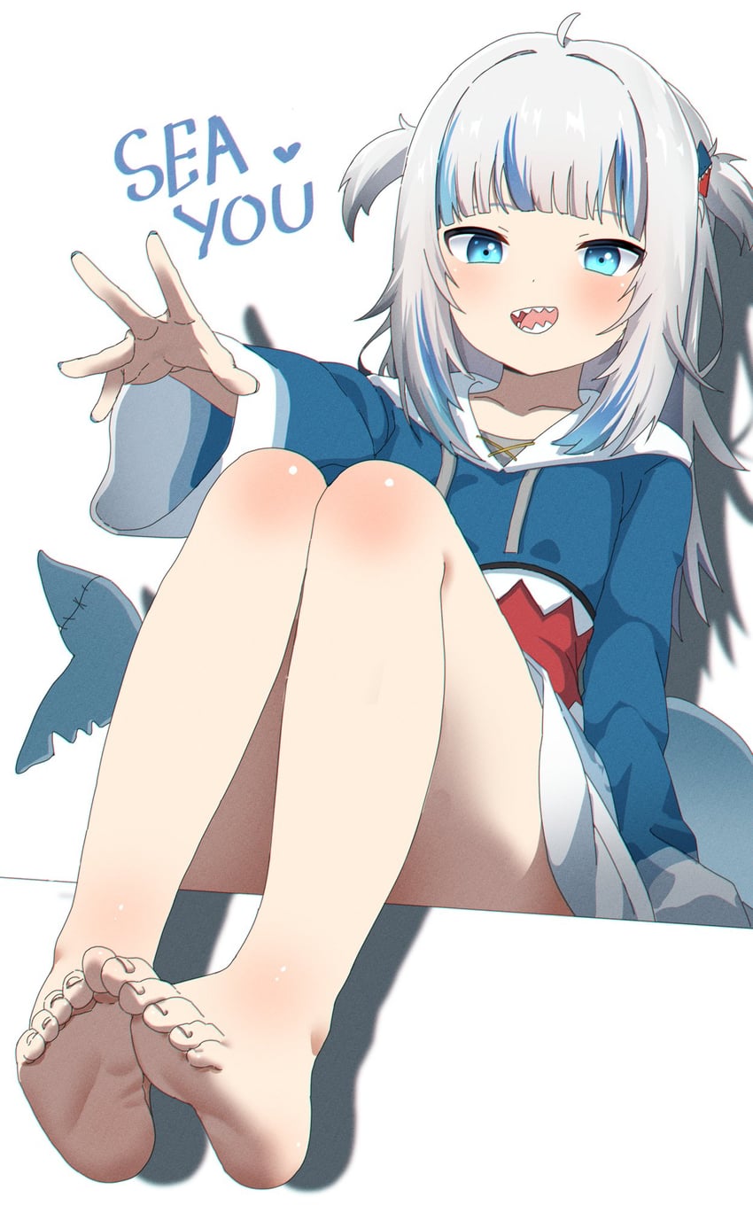 gawr gura (hololive and 1 more) drawn by lhofi