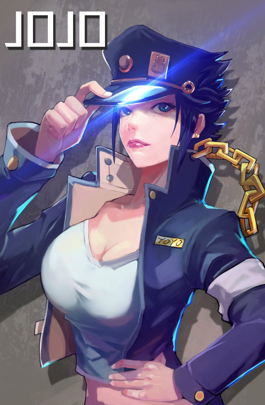 kujo jotaro (jojo no kimyou na bouken and 1 more) drawn by gunz_(guns_sun)