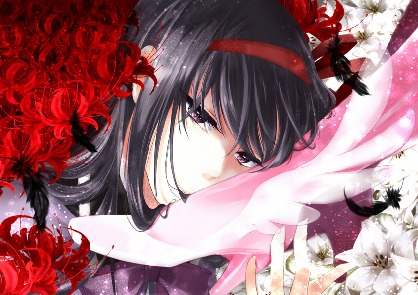 akemi homura, kaname madoka, and ultimate madoka (mahou shoujo madoka magica) drawn by jamu