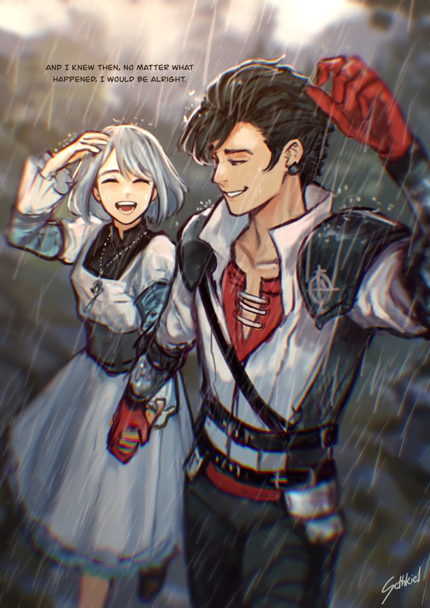 clive rosfield and jill warrick (final fantasy and 1 more) drawn by sethkiel