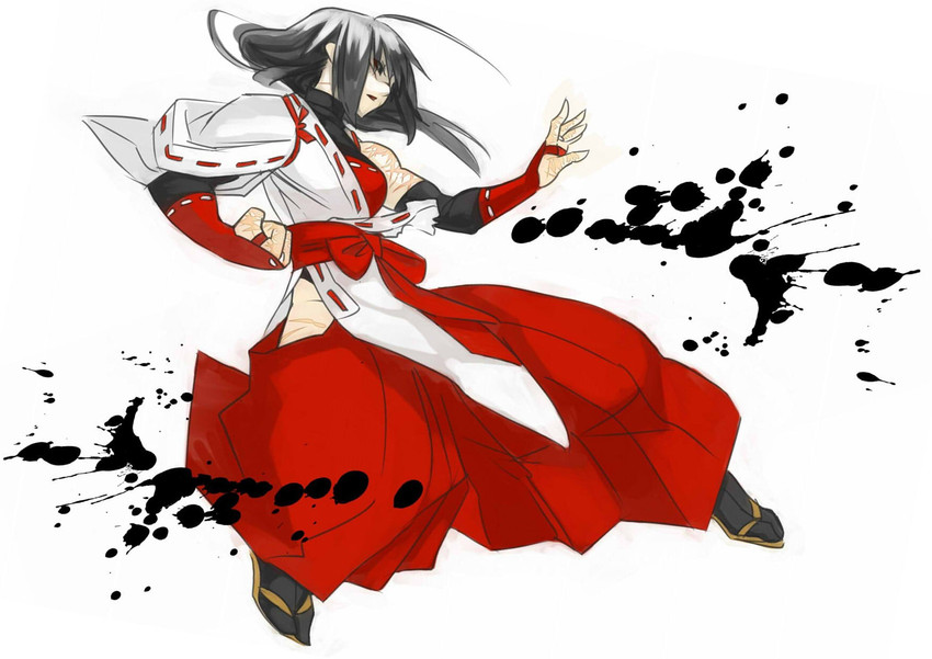 sendai hakurei no miko (original and 2 more) drawn by kuroi_yasu