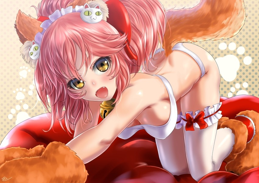 tamamo and tamamo cat (fate and 1 more) drawn by kein_hasegawa