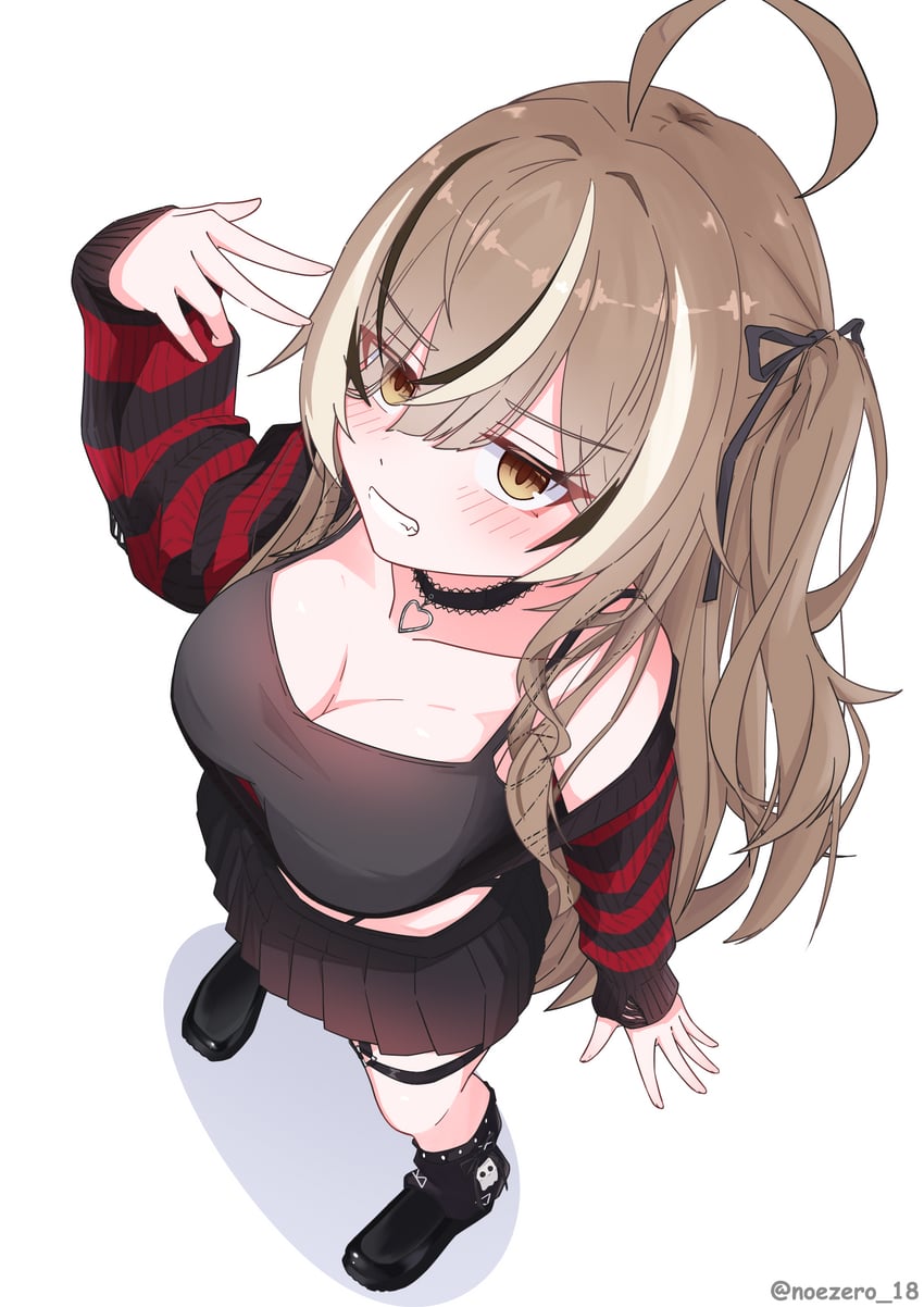 nanashi mumei (hololive and 1 more) drawn by noeee
