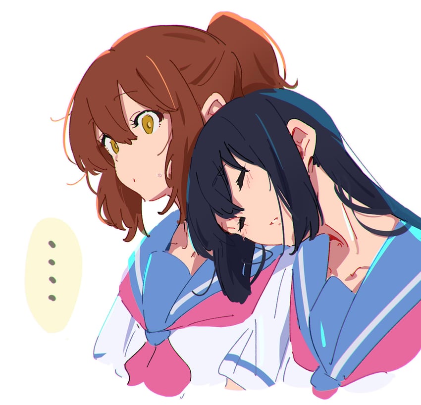 oumae kumiko and kousaka reina (hibike! euphonium) drawn by atenaba