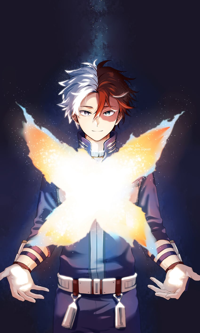 todoroki shoto (boku no hero academia) drawn by hana_bie