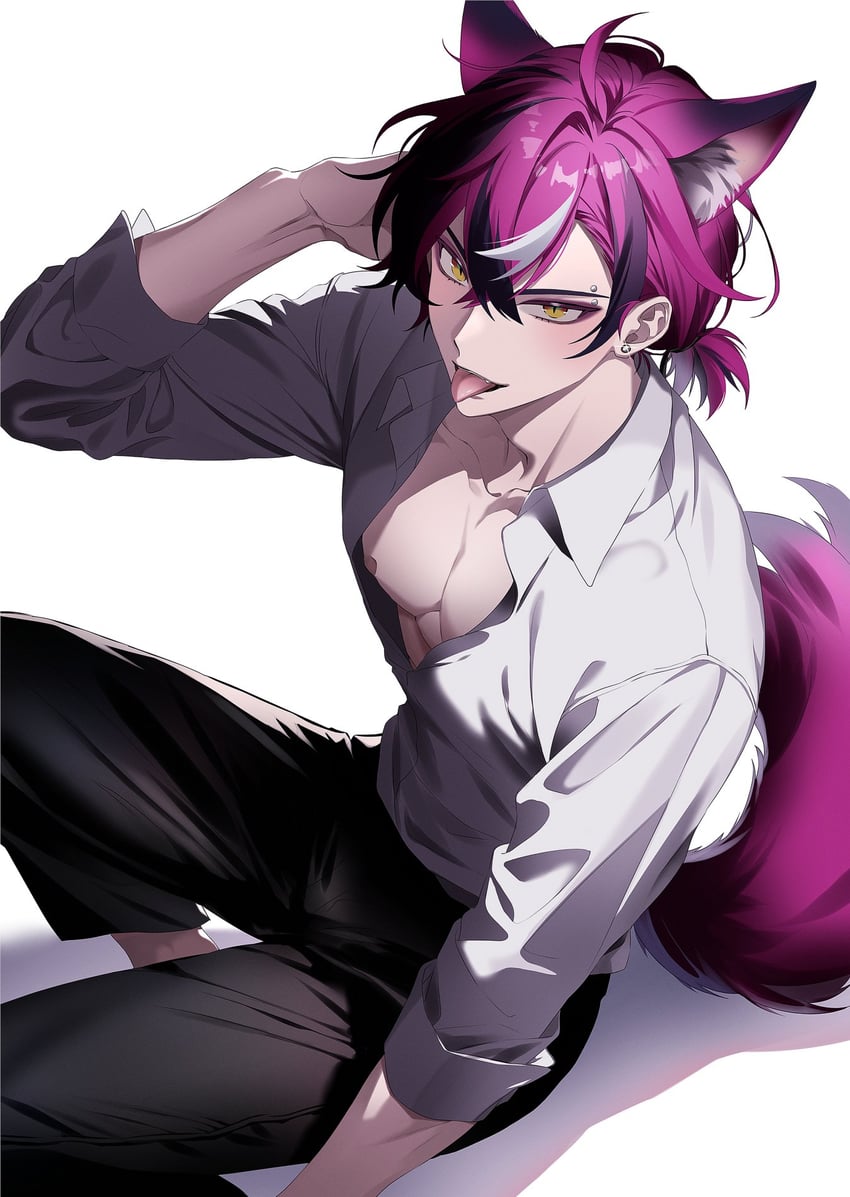 doppio dropscythe (nijisanji and 1 more) drawn by owo_renren