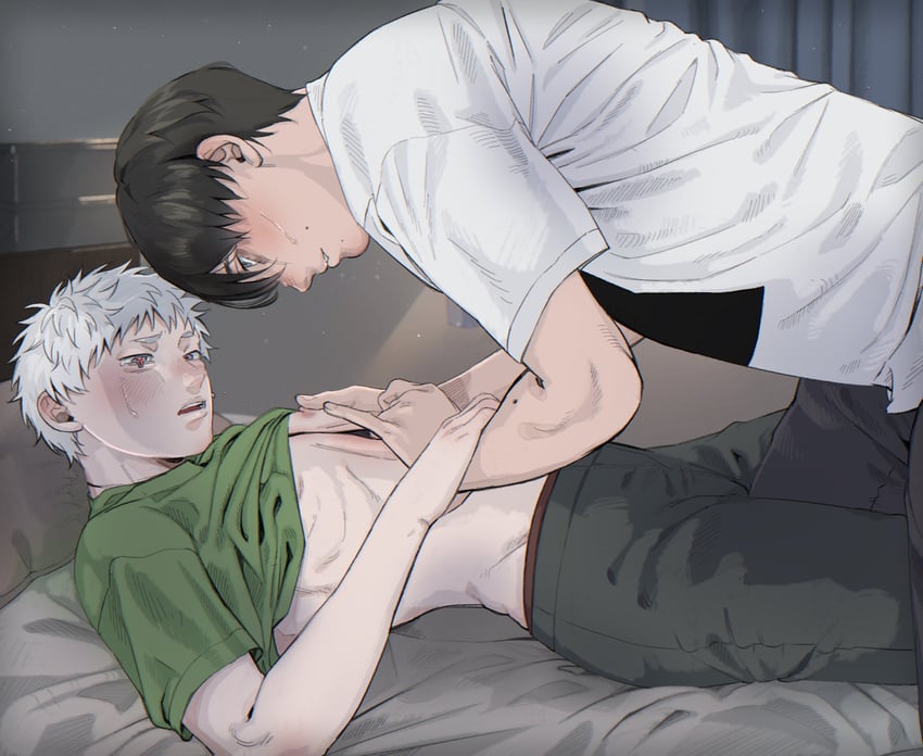 indou hikaru and tsujinaka yoshiki (hikaru ga shinda natsu) drawn by k1tr_jun