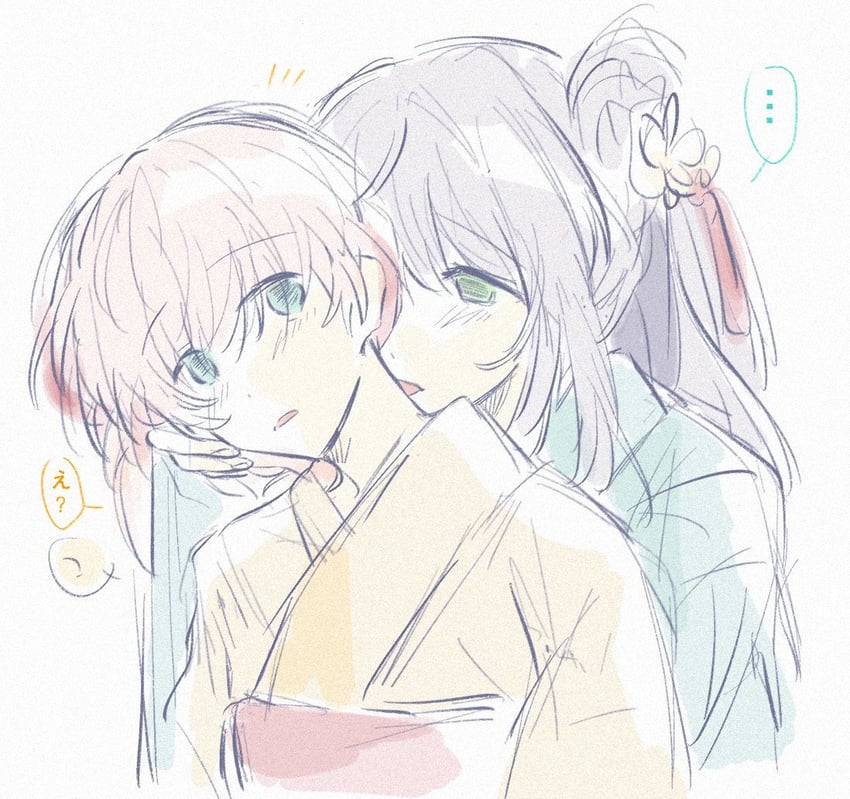 hinoshita kaho and otomune kozue (love live! and 1 more) drawn by woodonly