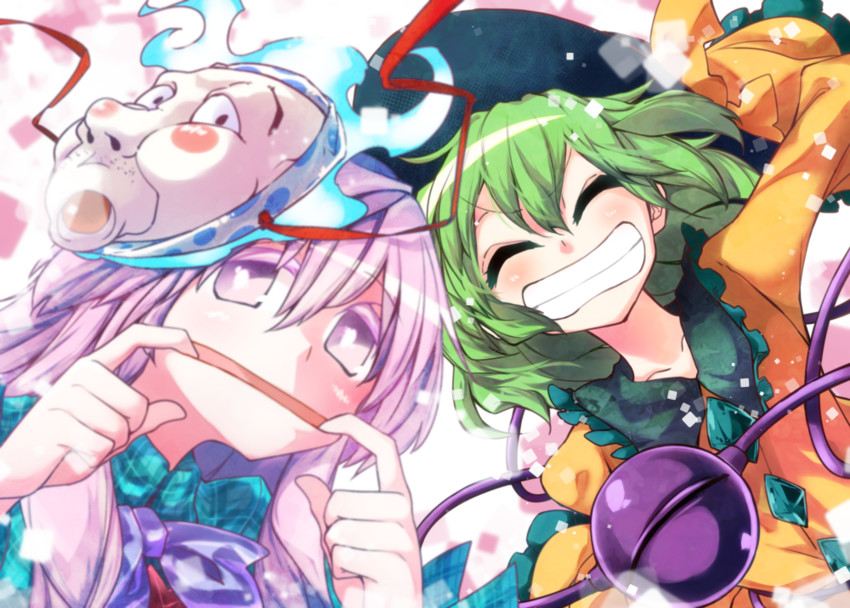 komeiji koishi and hata no kokoro (touhou) drawn by hokuto_(scichil)