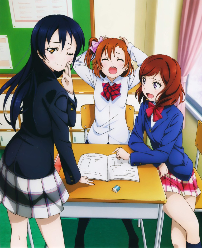 nishikino maki, sonoda umi, and kosaka honoka (love live! and 1 more)
