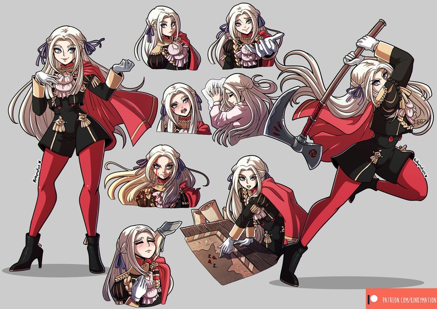 edelgard von hresvelg (fire emblem and 1 more) drawn by kinkymation