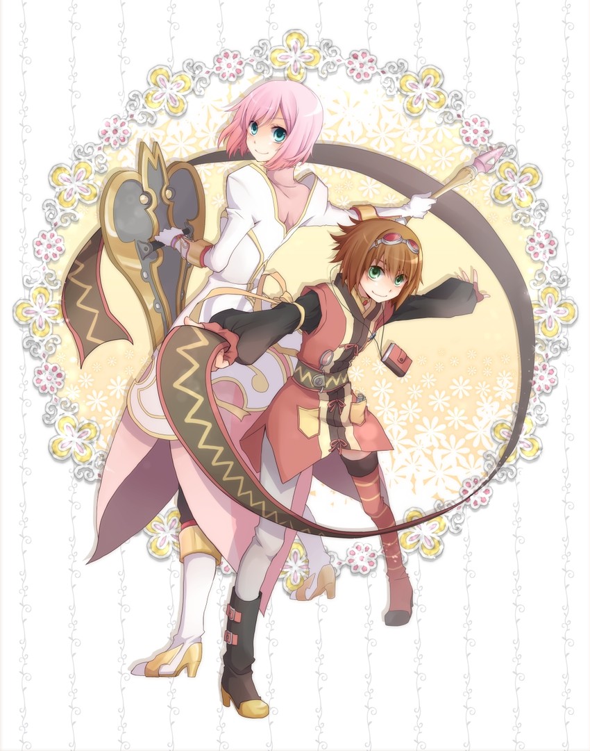 estellise sidos heurassein and rita mordio (tales of and 1 more) drawn by kawamura_raichi