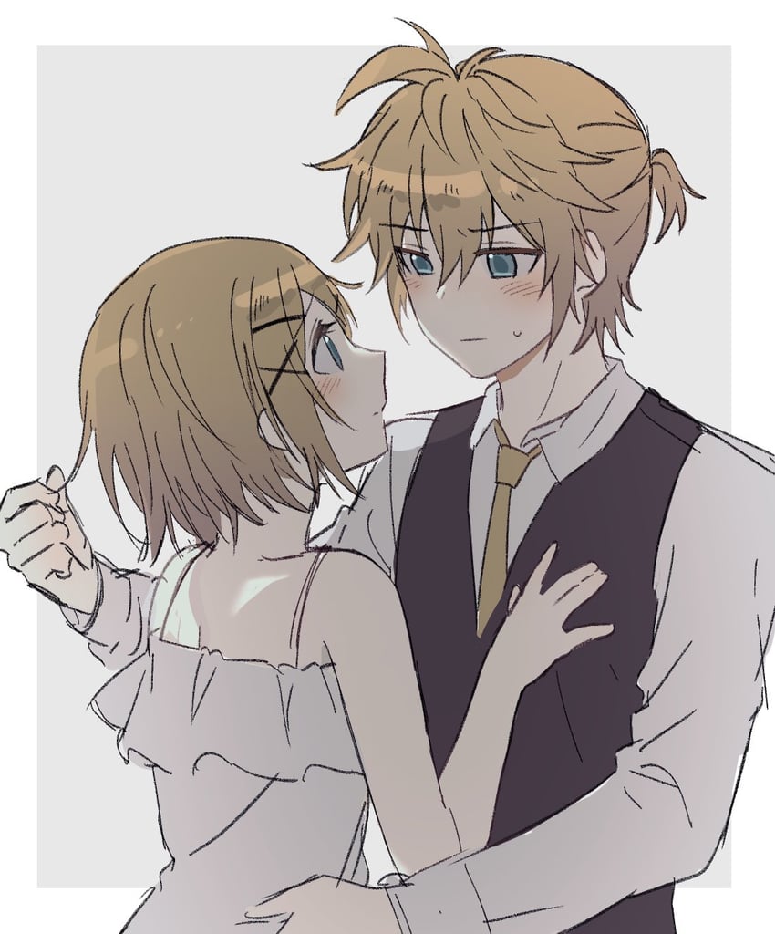 kagamine rin and kagamine len (vocaloid and 1 more) drawn by natsu_(nacheu2772)