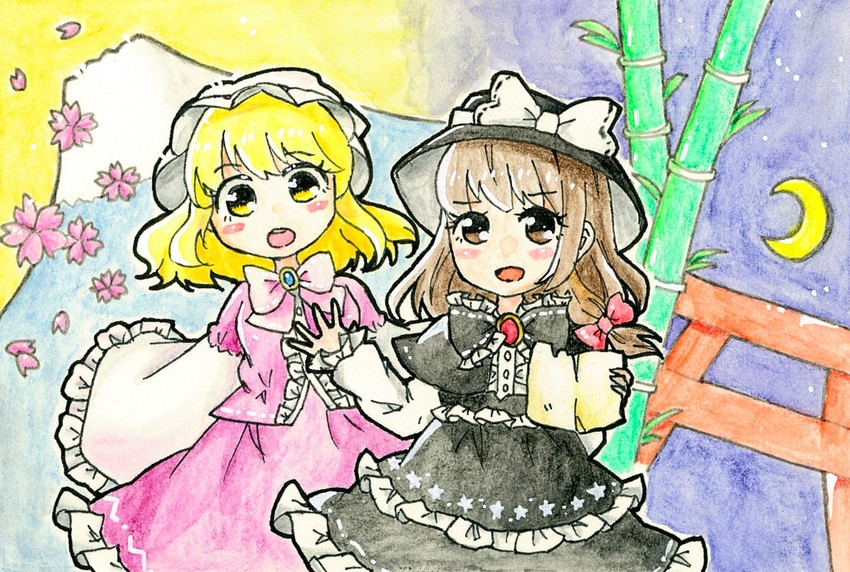usami renko and maribel hearn (touhou) drawn by salt_(seasoning)