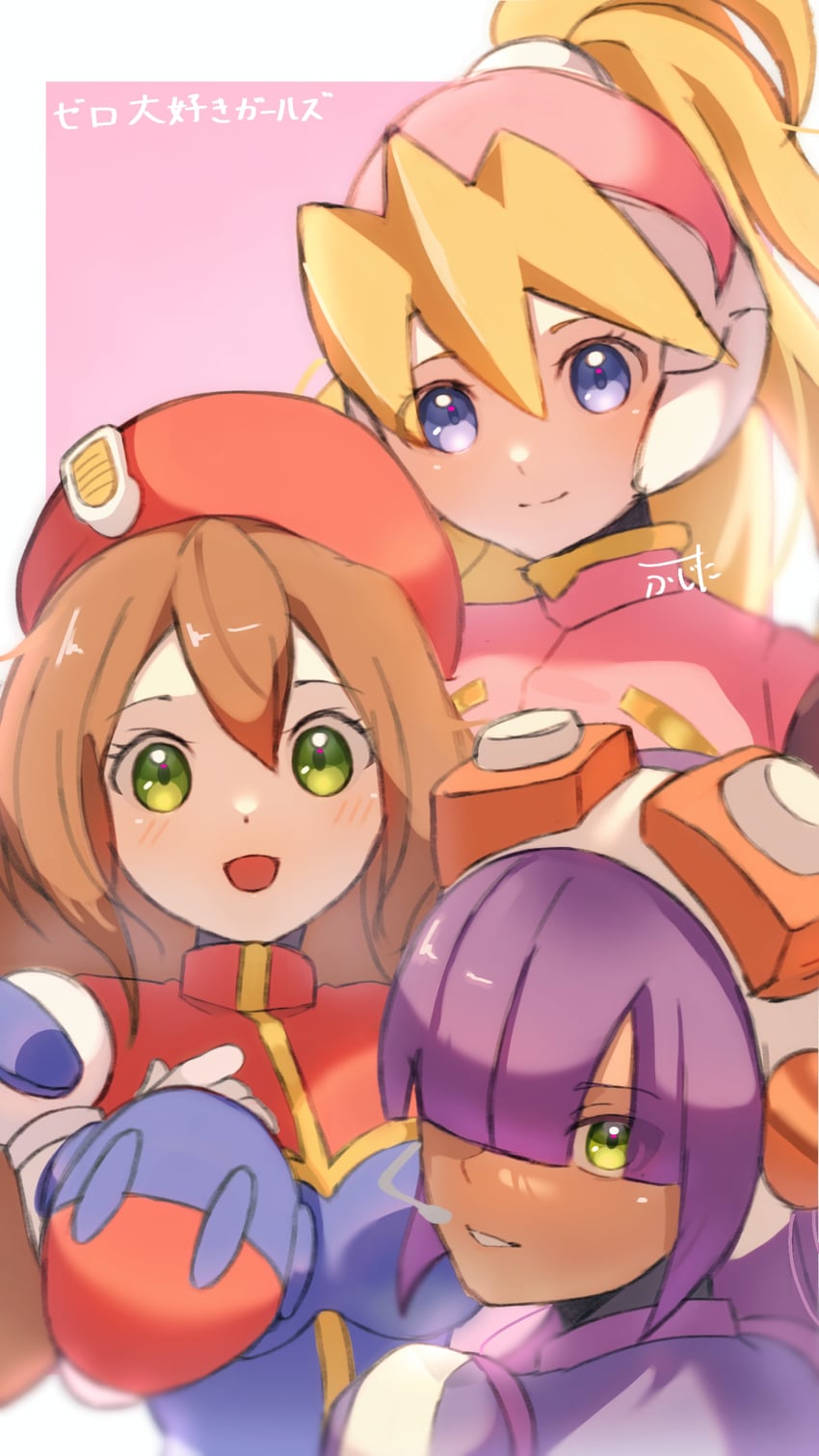 ciel, iris, and layer (mega man and 2 more) drawn by sasaki_(ssk8083)