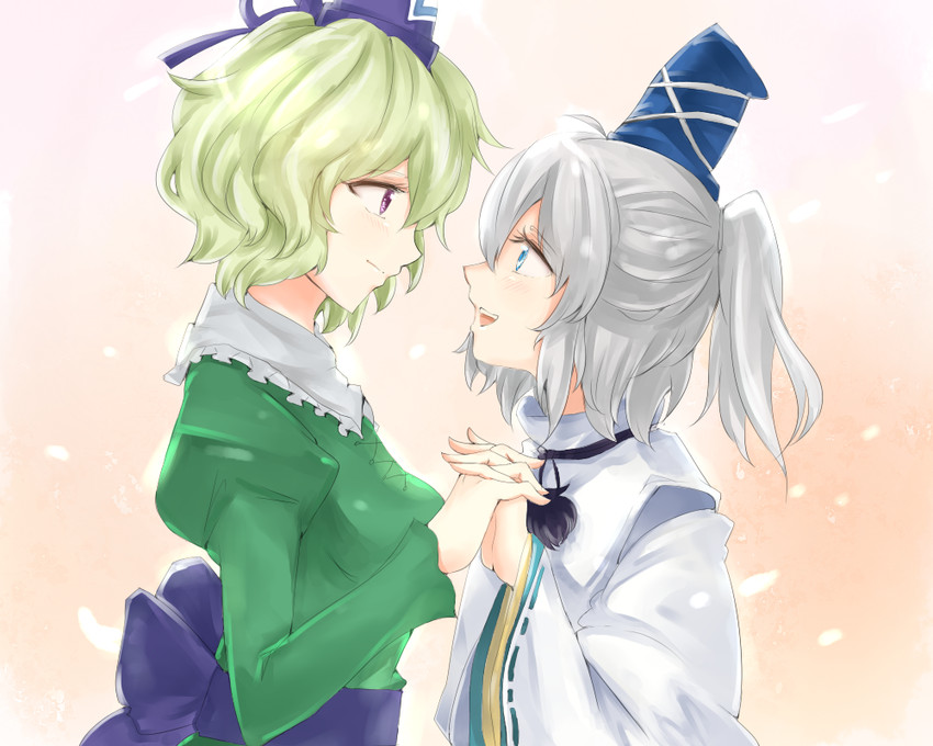 mononobe no futo and soga no tojiko (touhou) drawn by moruchi_(rinaka_moruchi)