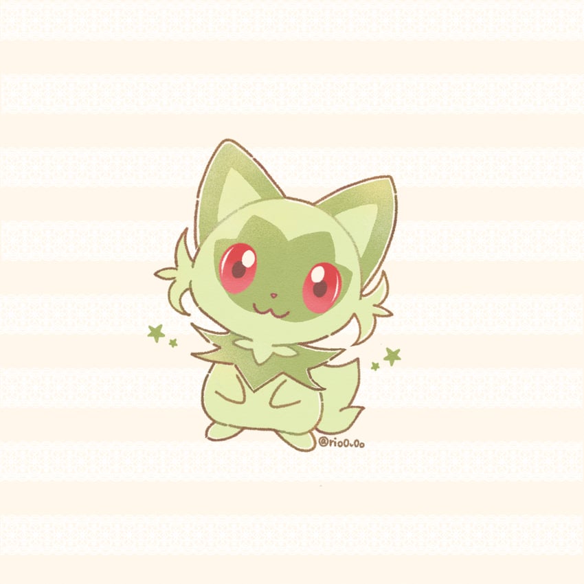 sprigatito (pokemon) drawn by rio_(rio0v0o)
