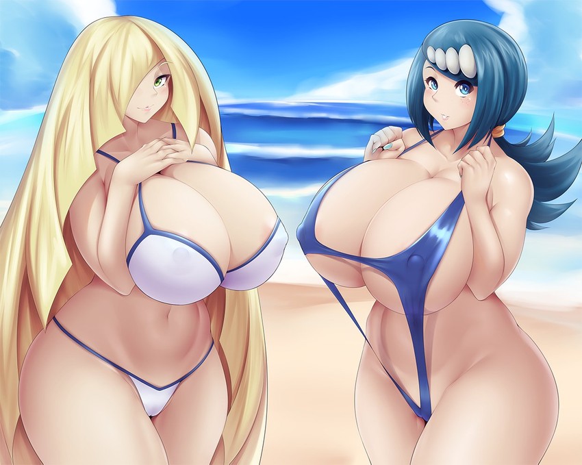 lusamine and lana's mother (pokemon and 1 more) drawn by mleonheart