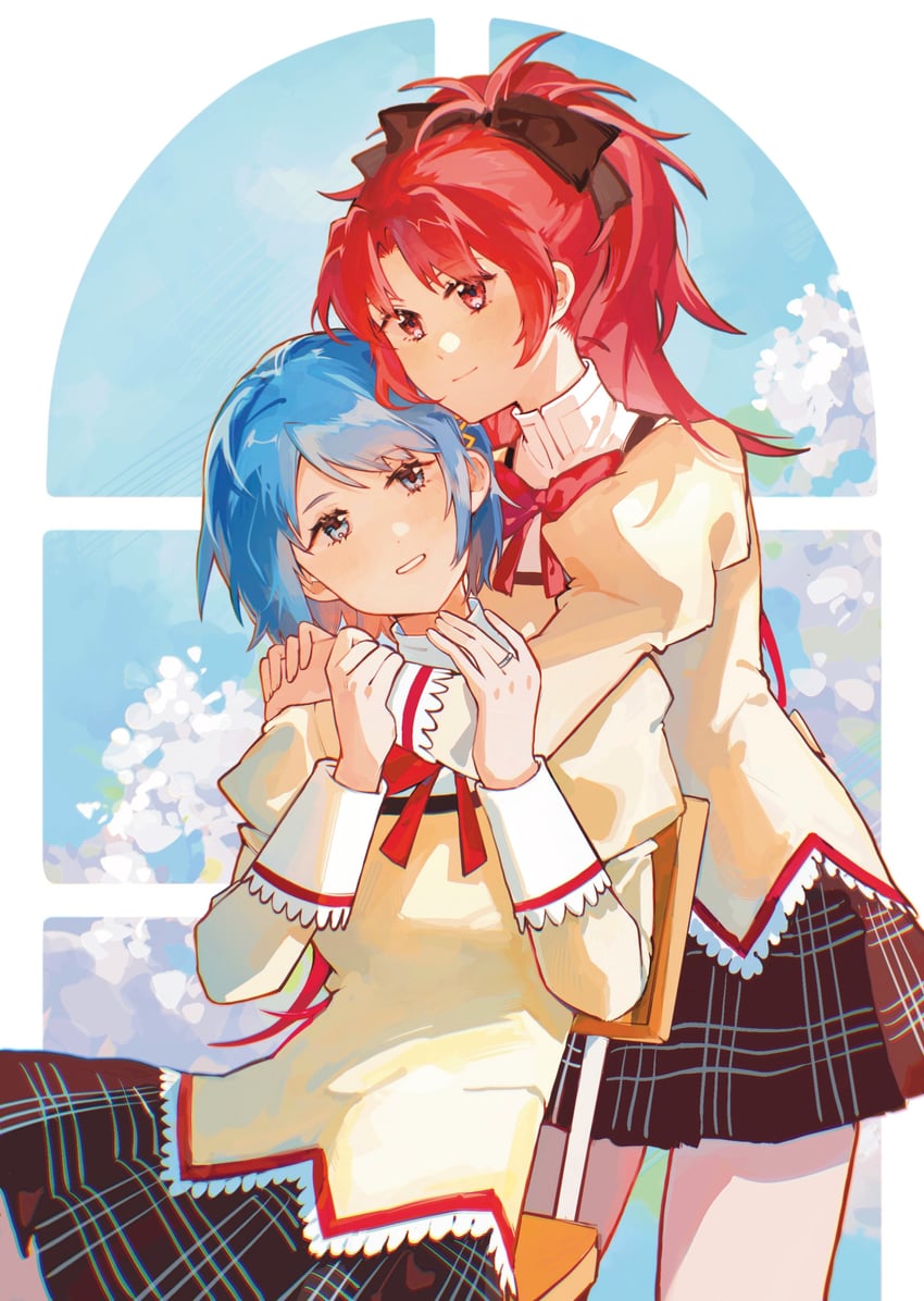 miki sayaka and sakura kyoko (mahou shoujo madoka magica) drawn by ziyin