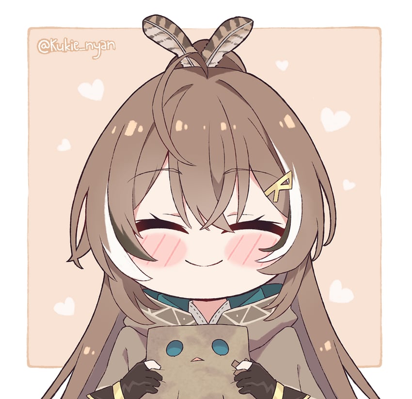 nanashi mumei and friend (hololive and 1 more) drawn by kukie-nyan
