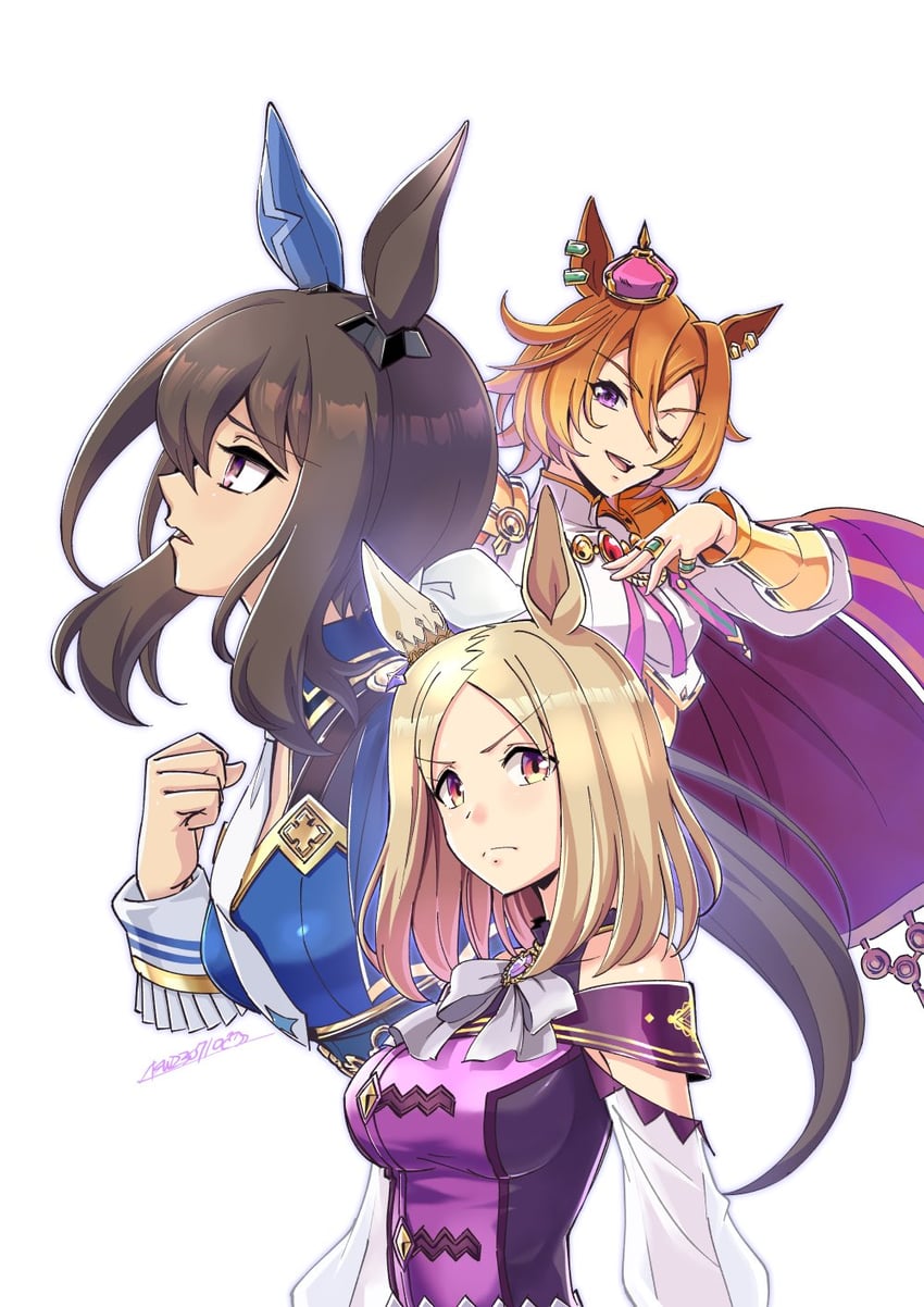 admire vega, t.m. opera o, and narita top road (umamusume and 1 more) drawn by as'maria