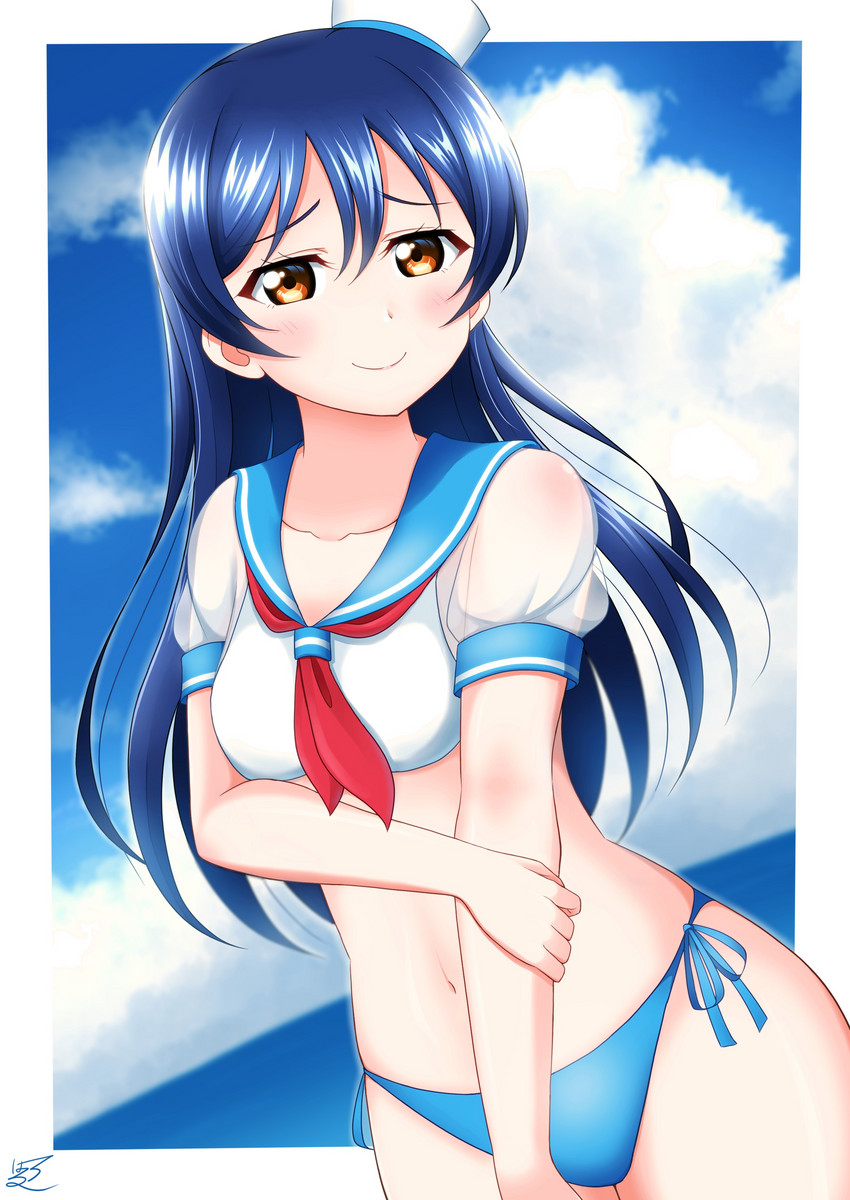 sonoda umi (love live! and 1 more) drawn by haruharo_(haruharo_7315)