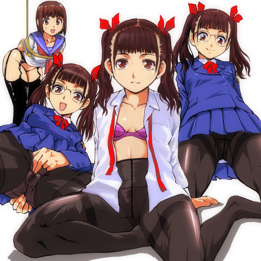 twintails girl and headband girl (original) drawn by kamisimo_90
