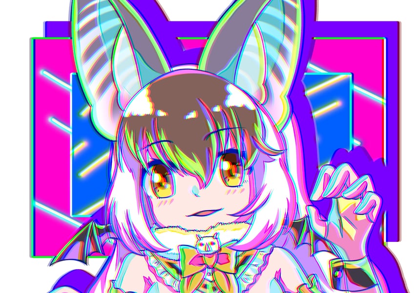 brown long-eared bat (kemono friends and 1 more) drawn by tutti_tutio