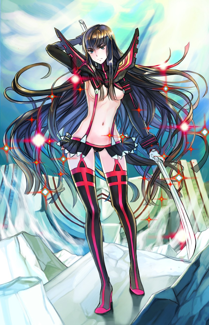 senketsu and kiryuuin satsuki (kill la kill) drawn by eniya