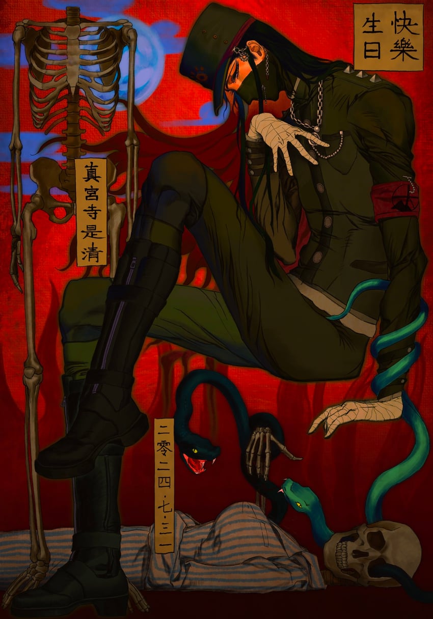 shinguji korekiyo (danganronpa and 1 more) drawn by haidai_qingtang_(biology447)