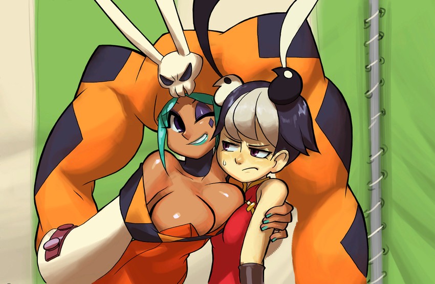 cerebella, vice-versa, and feng (skullgirls) drawn by alex_ahad