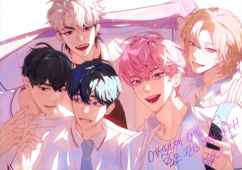 eunho, yejun, bamby, noah, and hamin (plave) drawn by nakddidi