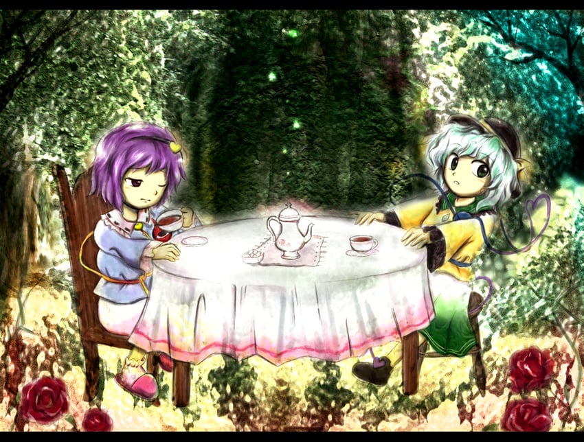komeiji koishi and komeiji satori (touhou) drawn by medinki